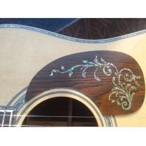 Deluxe acoustic guitar OEM acoustic electric guitar super deluxe abalone