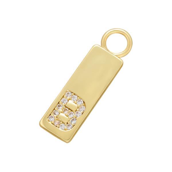Buy DIY 18K Gold Pendant Jewelry Initial Letter Zircon Charm Pendants at wholesale prices