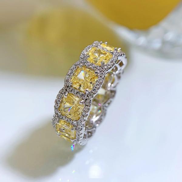 Deluxe Yellow Gemstone Wedding And Engagement Rings For Party