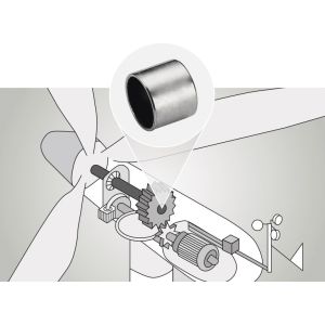 Flanged Pump Bushing Dia 18mm Length 18mm Wall Thickness 1mm