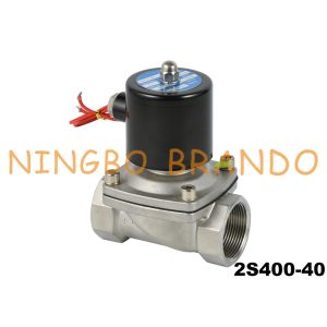Quality 1-1/2&quot; Threaded 2S400-40 Diaphragm SS304 Solenoid Valve 24V DC for sale