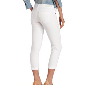 White Straight Leg Trousers / Pants For Women / Ladies , 65% Cotton