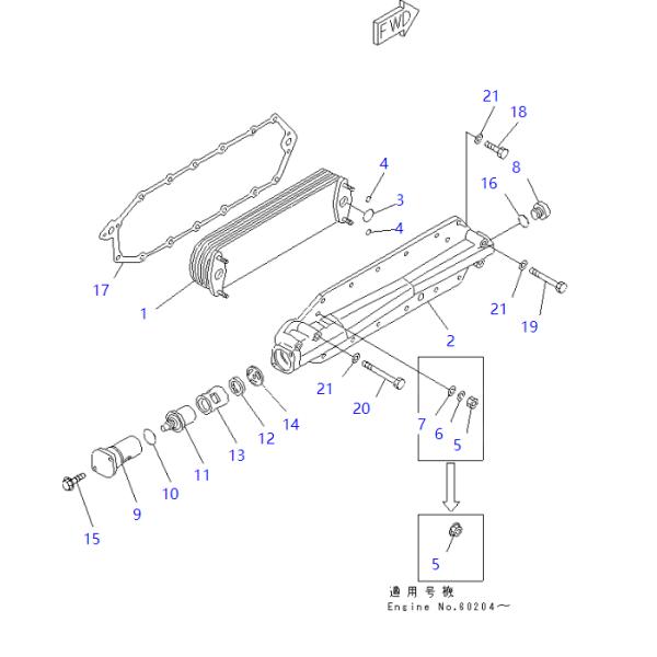 6150-61-2815 Gasket KOMATSU Excavator Spare Parts Fit For 6D125-1AM