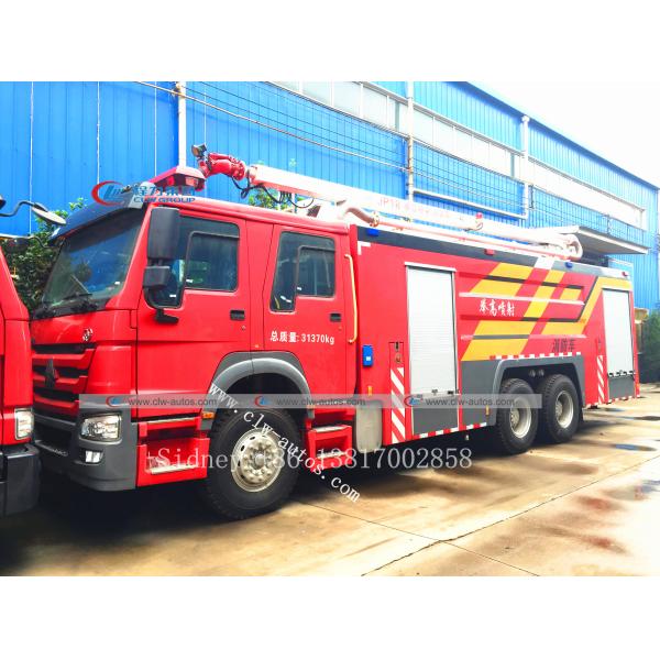 Sinotruk Howo 6X4 Fire Brigade Truck For Oil And Gas Depot