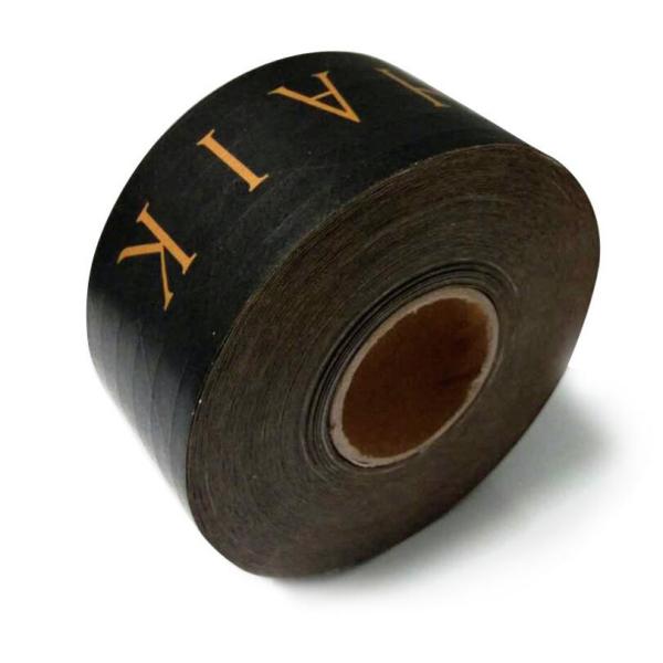 ODM Black Printed Self Adhesive Brown Paper Tape Fiber Reinforced Gummed Tape