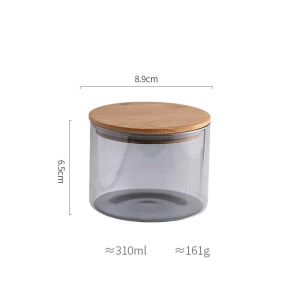 High Borosilicate Glass Storage Jars 310ml 580ml For Kitchen