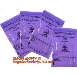 Biodegradable Biohazard Specimen Bag, Biohazard Specimen Transport Bag, Medical