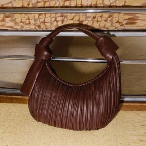 35cm 29cm Dumpling Shoulder Bag Red Wrinkled Leather Bag