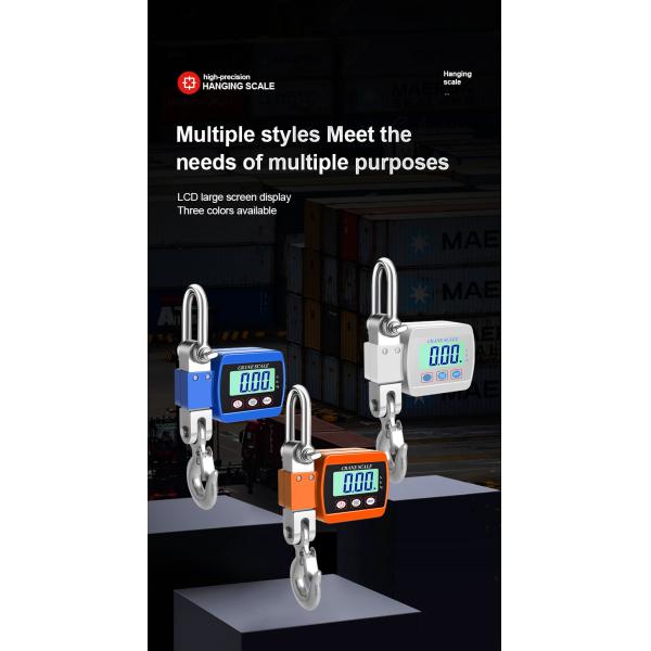 Customizable Portable Crane Scale 500kg Hanging Weighing Scale in Blue Orange Alloy Steel OEM Product