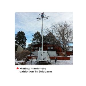 Wind and Solar Hybrid Energy Surveillance Lighting Mobile Trailer