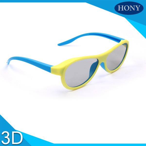 Adult Passive Cinema 3D Glasses Linear Polarized Lens With Blue / Yellow Color