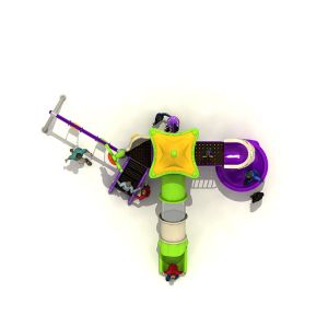 Outdoor Children Playground Equipment Swing Set Plastic Slide Customized