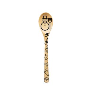 200mm Laser engraving technology Wooden Cutlery Set Cartoon Character Biodegrada