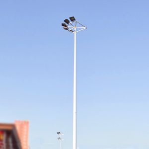 Quality Carbon Steel High Mast Lighting System Monopole Post Light Pole for sale