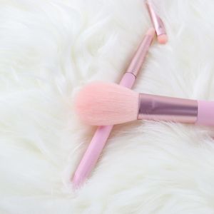 Synthetic Hair 5pcs Portable Travel Cosmetic Brushes Full Face