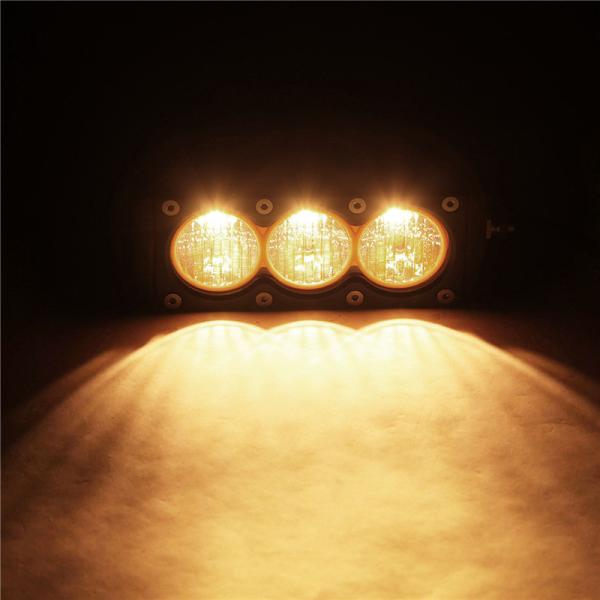 Hotsales 30W yellow flood single row led light bar CREE LED PC lens HCB-L30SDC