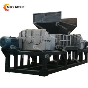 Double Shaft Wood Metal Shredder with Video Inspection and Multifunctional