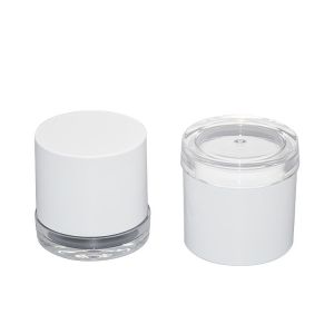 Recyclable Material Face Cream Jar Full Electroplating Process 50g