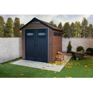 Plywood Anti - Termite Brown Wood Cladding House With Color Steel Tile