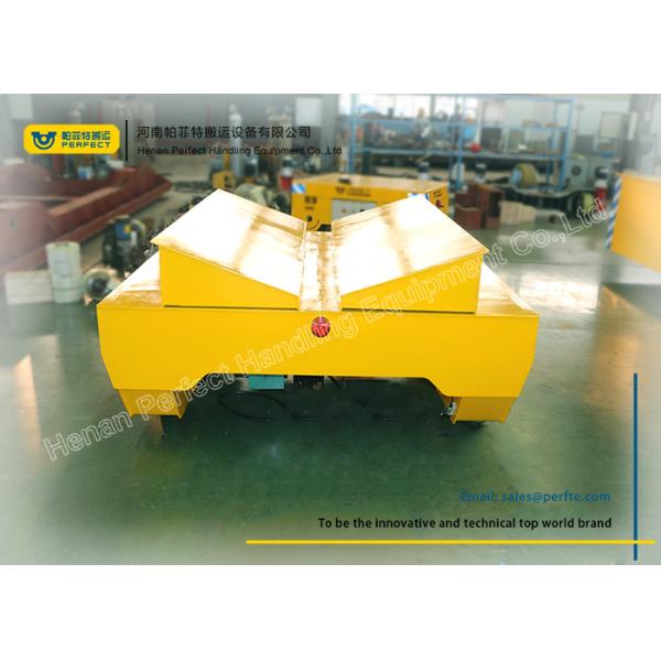 Buy Coils Handling Rail Transfer Trolley / Motorized Rail Cart For Steel Factory at wholesale prices