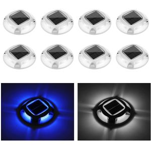 Outdoor Deck Illuminated Light with Solar Power Source and LED Light Source