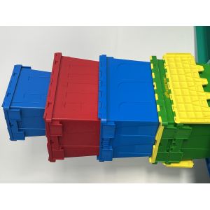 Multi-functional Reusable Moving Boxes with Attached Lid Tote