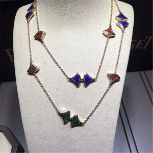 Luxury jewelry factory high-quality low price B Long Necklace 18k gold white