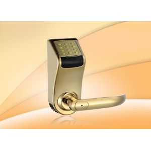 Zinc Alloy Finger Scanner Door Lock / Silver Chrome Plating Digital Password