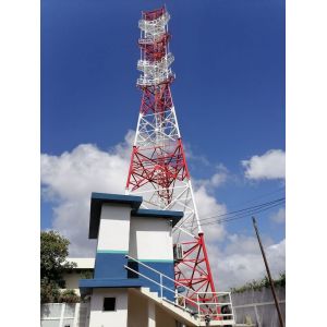 China Transmission Lattice RRU 4 Legged Tower 15m Height on sale