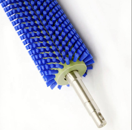 Blue PP Nylon Industrial Roller Brush For Fruit And Vegetable Cleaning ODM