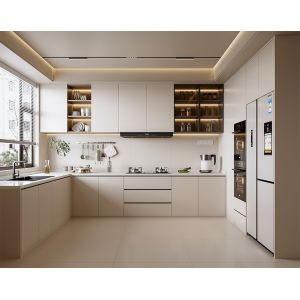 Foshan Factory Matt White Kitchen Cabinet Customized