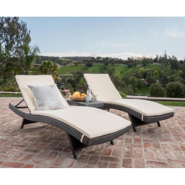 Aluminium PE Rattan beach chair All weather Outdoor Garden Patio leisure Lounge