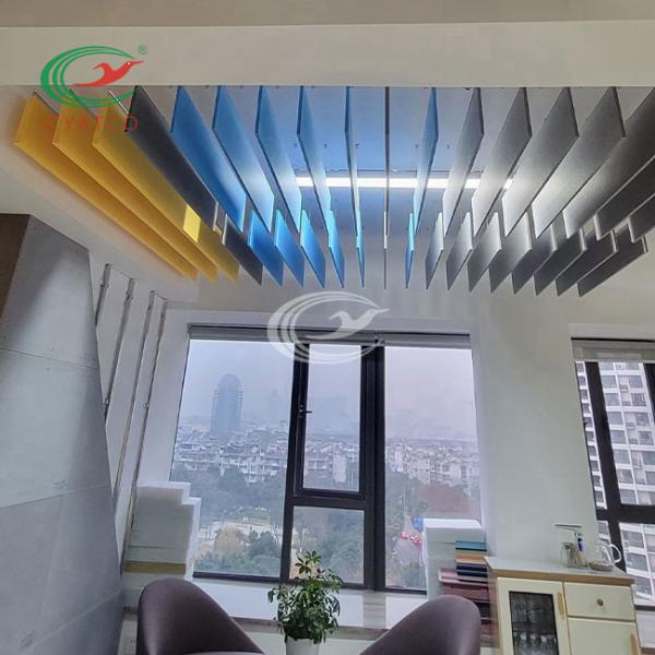 Nontoxic Odorless Soundproof Ceiling Board , Moistureproof Fabric Ceiling Panels