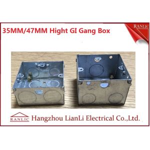 China 3*6 Metal Electrical Gang Box BS4662 Hot Dip Galvanized Coil With Adjustable Ring on sale
