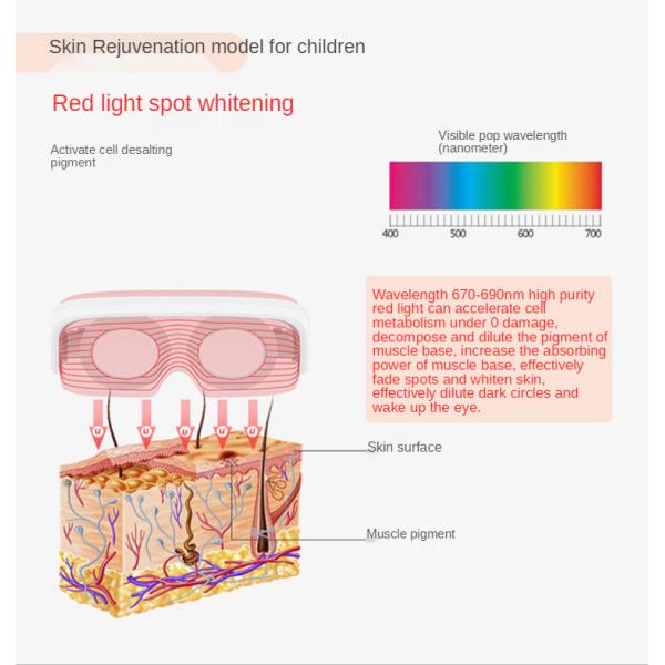 Portable Electric 3 Color Led Eye Therapy Mask Vibrating Eye Massage Masker Device