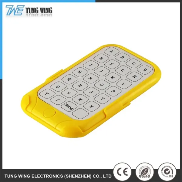 ABS Material Electronic Keyboard Toy with CE & ROHS Certification and Custom Sound Recording for Children's Board Book