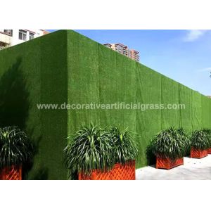 PE PP Fake Grass Wall Outdoor Grass Fence Panels UV Protection