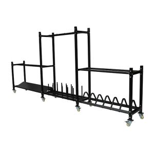 Black Q235 Gym Rack For Dumbbell Kettlebell Plate