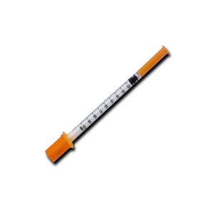 China OEM 0.5ml Safety Insulin Syringe With Needle 15cm 6:100 Luer Slip Nozzle on sale