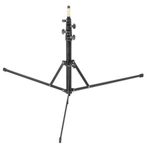 Compact Light Stand 200cm Photography with Reverse Legs and 1/4 3/8 Double Spigot Head for Studio Video Lighting