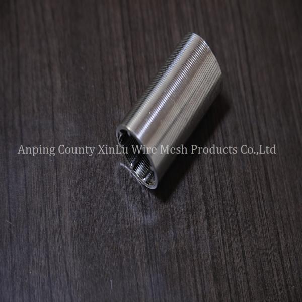 Stainless Steel V Wire Wrapped Continuous Slot Johnson Strainer Tube with Bevel Plain End Connection