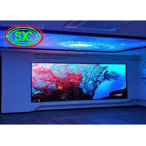High configuration indoor P 3 LED display mounted on the wall