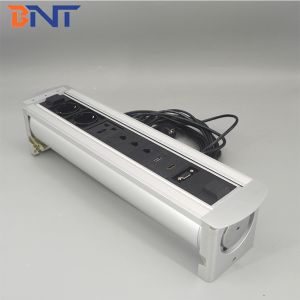CE approved motorized rectangle smart table power tabletop socket box