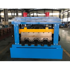 Manual Decoiler Floor Metal Deck Roll Forming Machine 85mm Shaft 30 Stations
