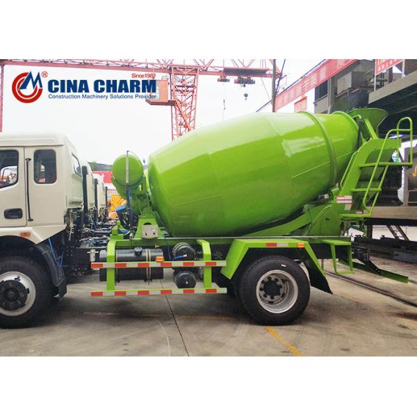 Fast Climbing 4m3 Concrete Mixer Truck , Concrete Mixing Transport Trucks