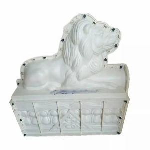 China Custom Precast Garden Decoration Cement Concrete Statues Plastic Animal Lion Status Mold on sale