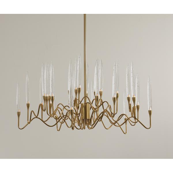 Luxury large gold chandelier Lighting Living Room Led Shop European Candle Chandelier(WH-CY-187)