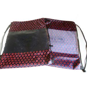 100% polyester full printing transparent see through window string drawing bag