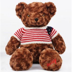 China Dark Brown Teddy Bear Personalized Plush Toys Customers Option Function on sale