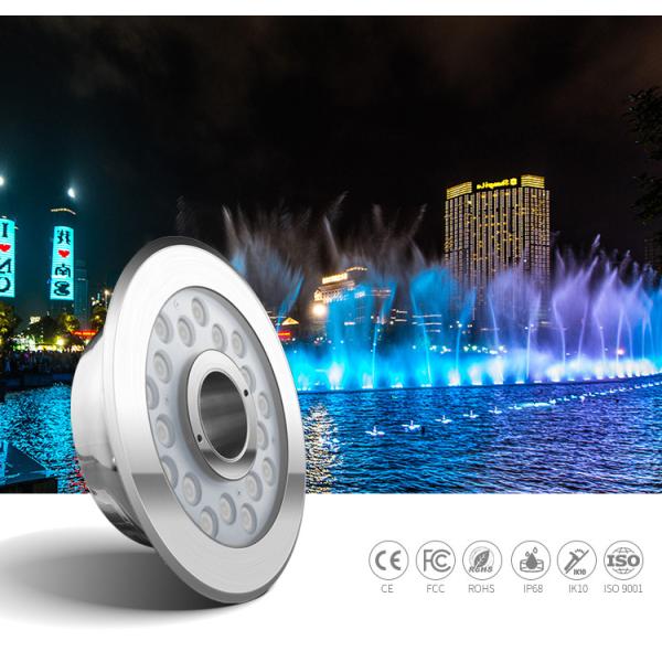 DC24V SS316L LED Underwater Swimming Pool Lights 18W DMX512 RGB